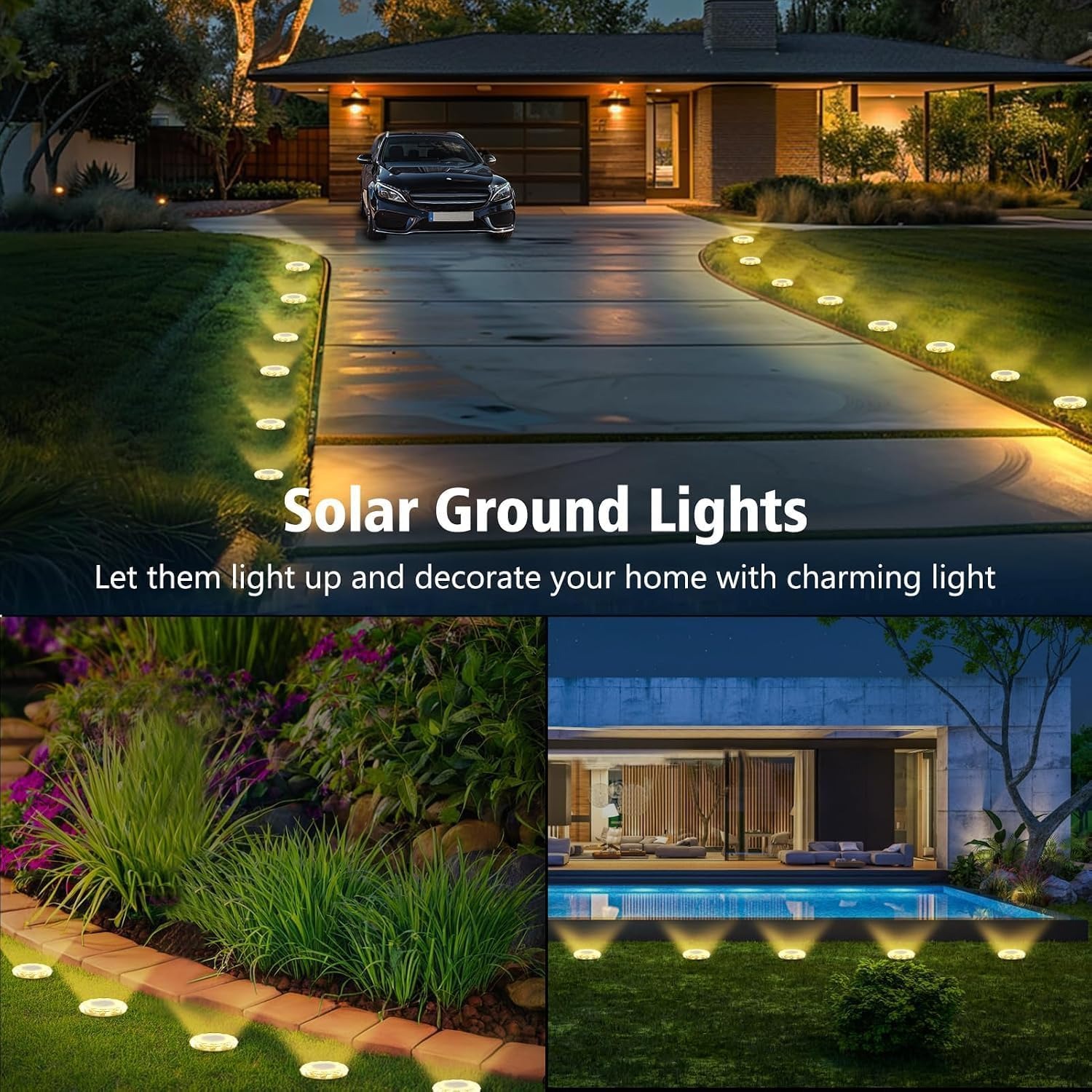 Solar In-Ground Garden Light Set (8 Pack)