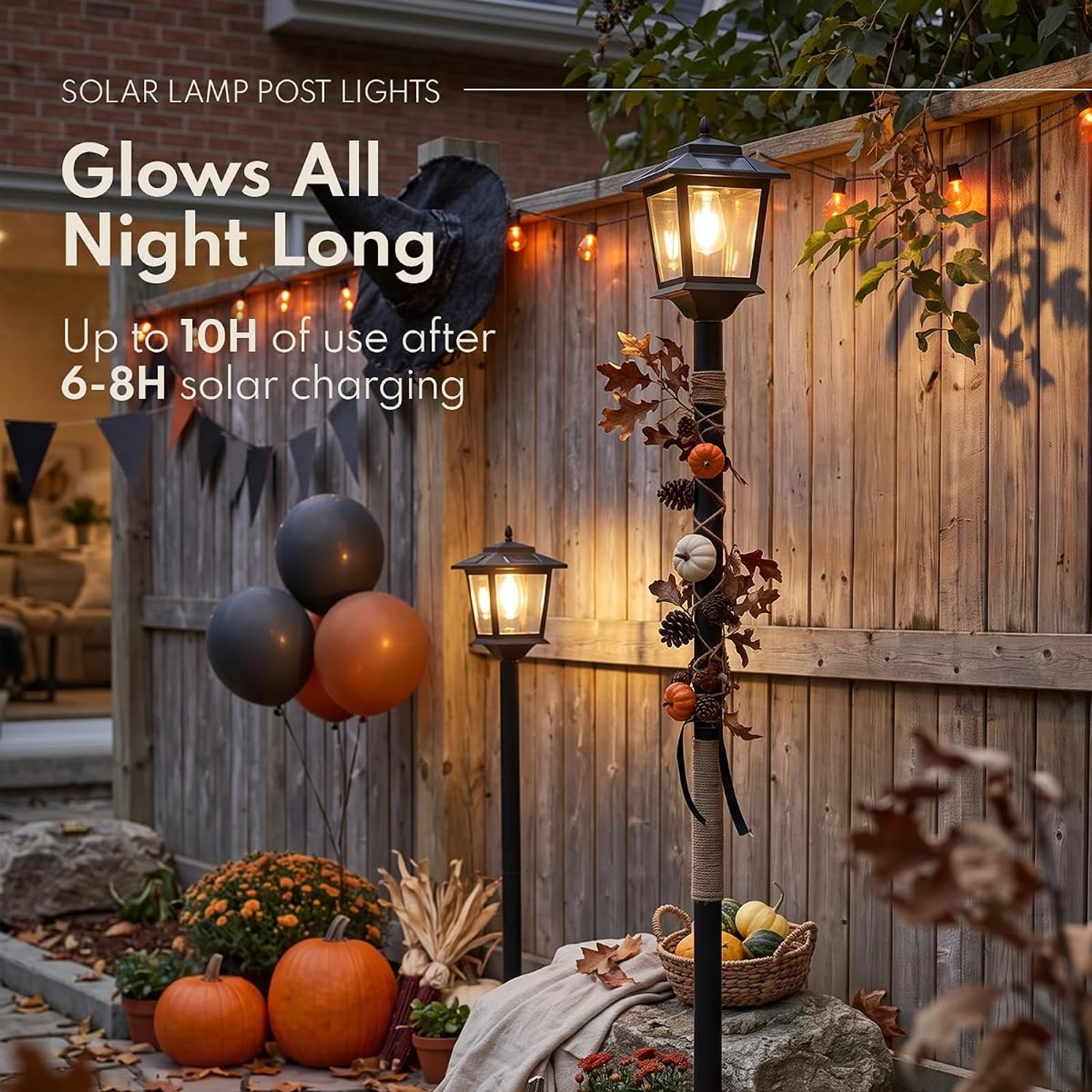 PASAMIC Solar Lamp Post Lights 2 Pack: image 2