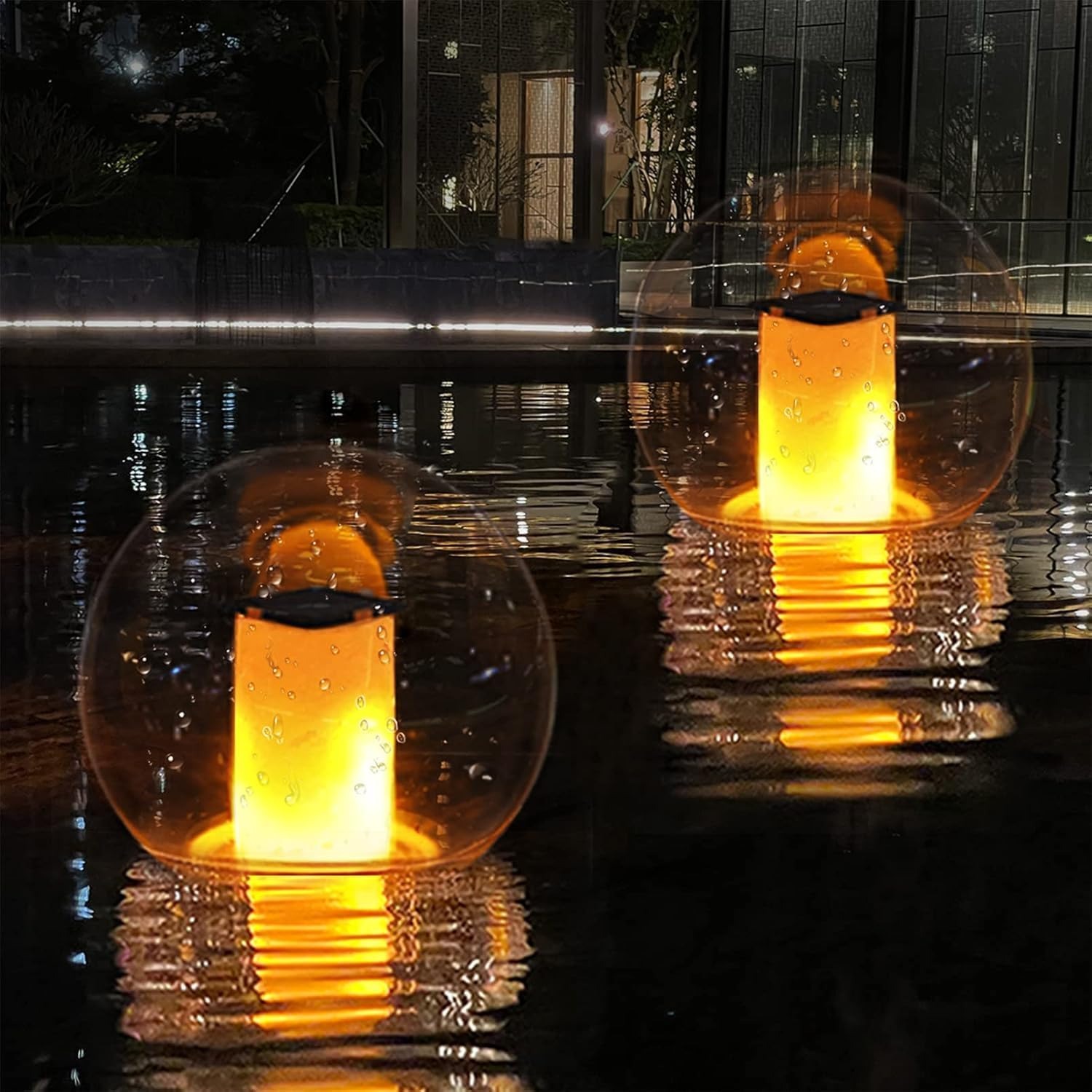 LanPool Solar Floating Pool Lights Set of 2