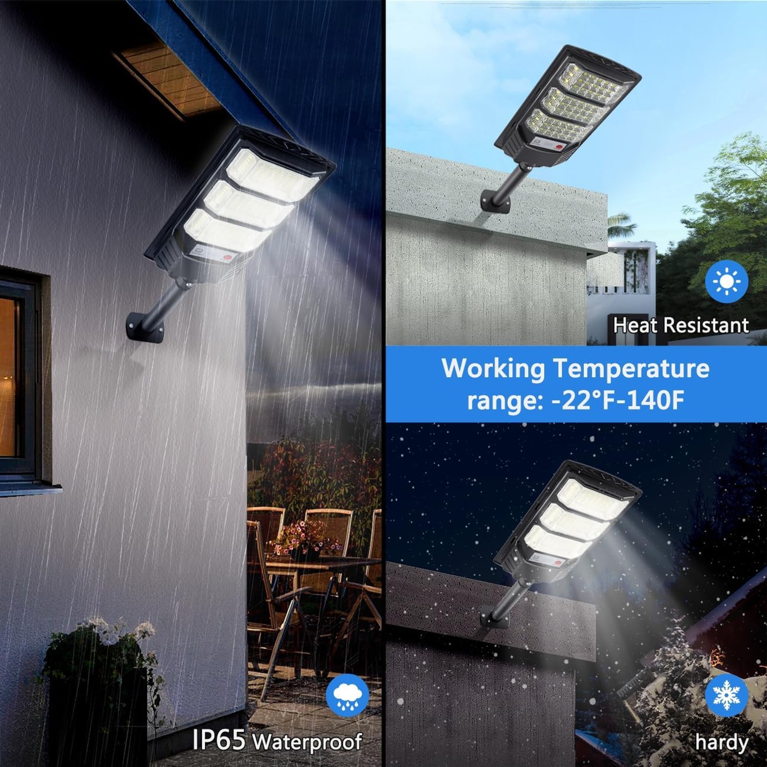 YACAISI Two-Pack Solar Street Light Set: image 4