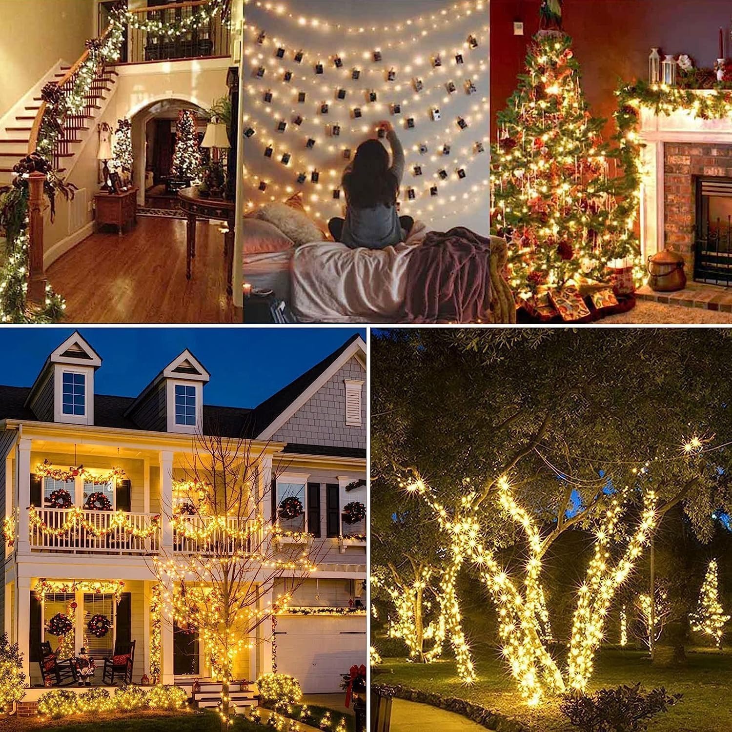 Toodour 200 LED Warm White Solar Fairy String Lights: image 4
