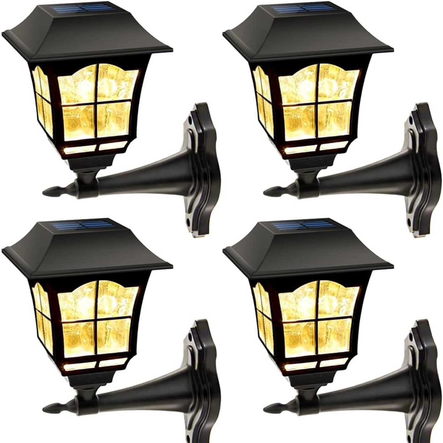 MAGGIFT Solar Wall Lantern 4 Pack