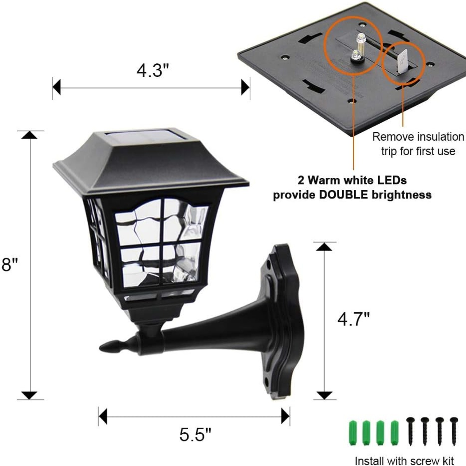 MAGGIFT Solar Wall Lantern 4 Pack: image 7